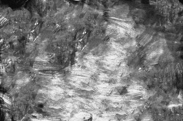 Abstract black and white grunge paintbrush strokes texture