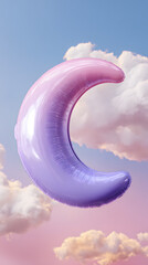 Moon shaped inflatable toy	
