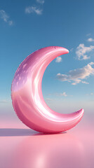 Moon shaped inflatable toy	
