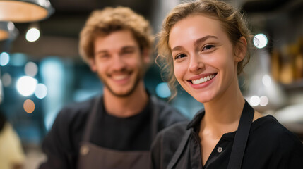 Colleagues bonding over a group cooking class, laughing and sharing culinary tips while preparing a meal together, promoting teamwork and cooperation in a relaxed kitchen environment. cinematic