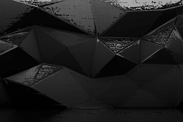 Polygonal texture of walls with geometric shapes