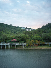 Obraz premium Scenic Mountain Grove by Dongshan Water Reservoir, Xiamen, Fujian