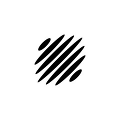 Obraz premium Abstract Slanted Stripe Sphere Logo