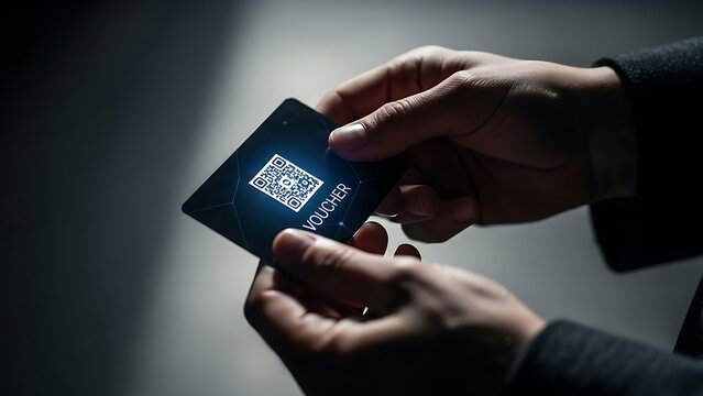 Hands holding a credit card closeup. - Powered by Adobe