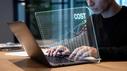 Analyzing cost trends with an innovative holographic display and advanced data visualization