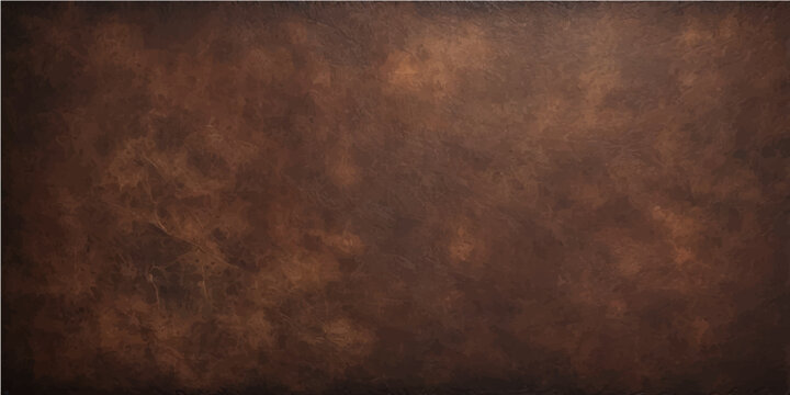 Aged vintage backdrop featuring a dark brown leather texture blended with old grunge paper and antique parchment design for a rough textured surface