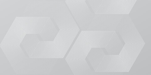 Modern hexagon lines on gray background. Geometric dynamic