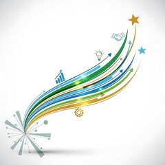 Abstract illustration representing growth and success 