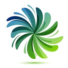 Abstract colorful floral design with vivid colors 