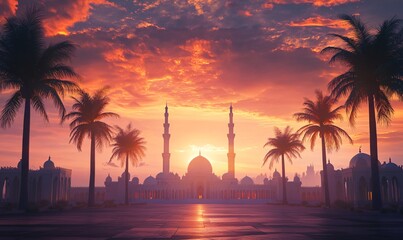 Peaceful Evening Ramadan at Desert Oasis Sanctuary