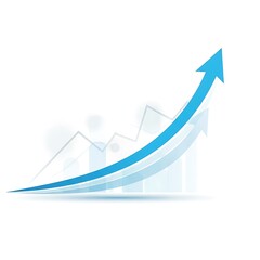An upward trending arrow representing growth and success