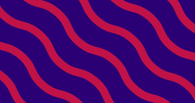 Abstract seamless pop art wave pattern created with lines. High resolution, blue and red.