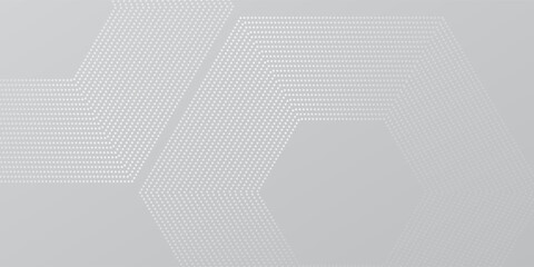 Modern hexagon lines on gray background. Geometric lines simple abstract