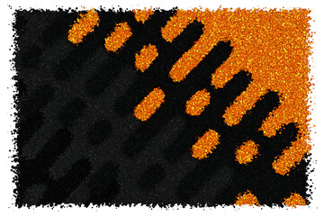 Minimalist Orange and Black Rounded Vertical Stripes With a Subtle Dotted Texture for Tech Design, Made of cubes
