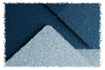 Clean Minimalist Aesthetic With Blue and Grey Overlapping Geometric Shapes and Rounded Corners, Made of cubes
