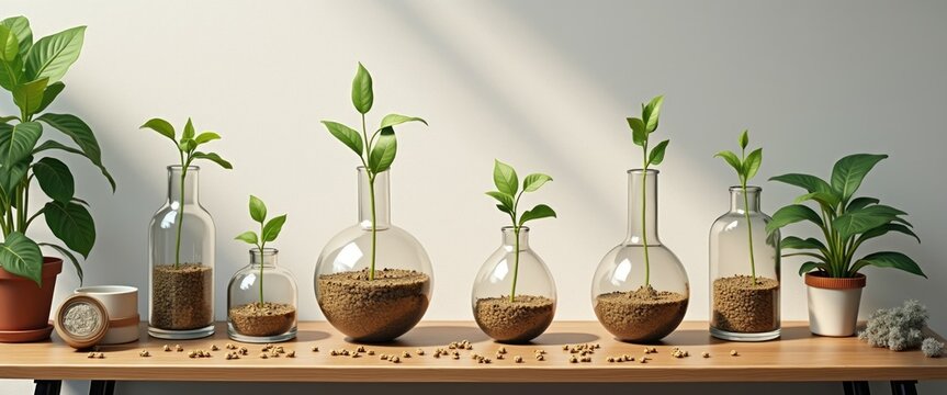 School science project display explaining seed ball chemistry