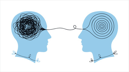 Therapy and counseling concept unraveling tangled thoughts in head.eps © Uttpol Saha