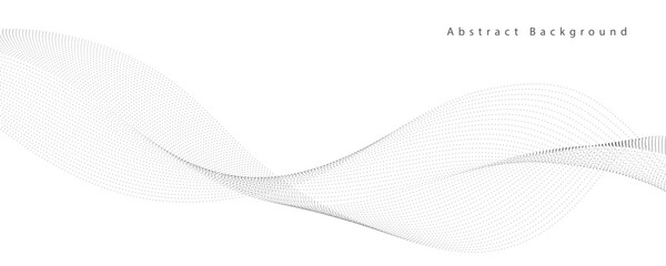 Smooth Grey Wavy Lines Abstract Composition