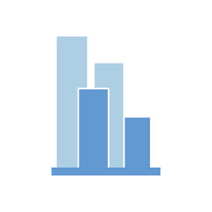 Graph chart icon design template isolated illustration
