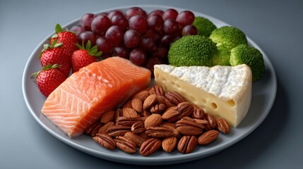 World Diabetes Day nutrition education  template comparing healthy foods, unhealthy foods, food groups