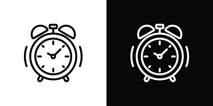 Alarm Clock Icon Sheet Black And White
