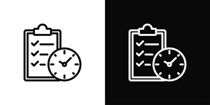 Checklist Icon Sheet Black And White