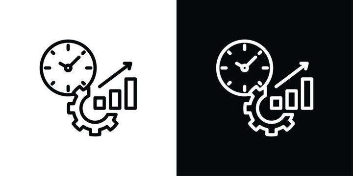 Efficiency Icon Sheet Black And White