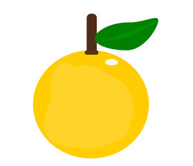 A flat vector lemon icon in bright yellow, featuring a simple and clean shape. Suitable for use in app design, websites, product packaging, and mor © Achmad