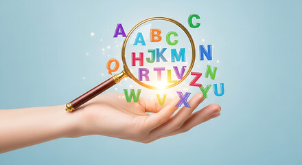 Unlocking Knowledge Magnifying Glass Discovering Colorful Alphabet Learning