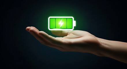 Full Battery in Hand Green Energy Power Charging Technology Innovation