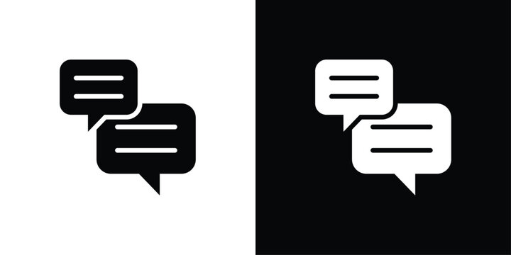 Chat Icon Sheet Black And White