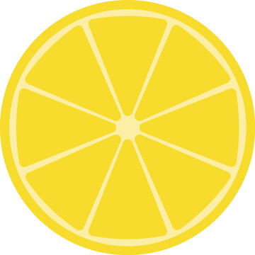 ellow lemon slice vector illustration, fresh citrus fruit segment for food and drink labels, sour lemon wedge graphic for kitchen decor, summer lemonade and healthy cooking designs.