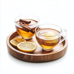 one glass cup of cinnamon tea