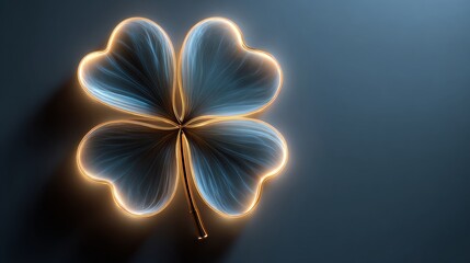 A shamrock with a soft glow