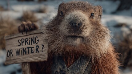 Groundhog Day, the young groundhog woke up