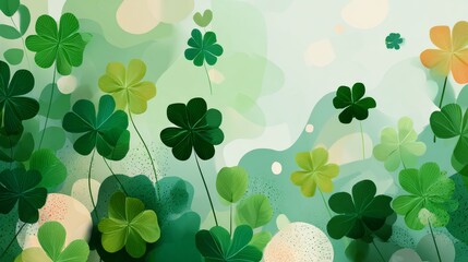 A background with shamrocks