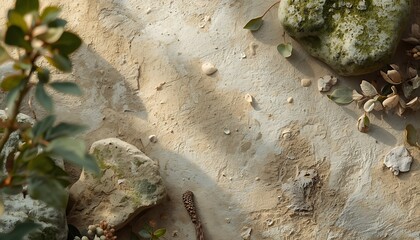 Serene Nature Background with Gentle Earthy Tones 