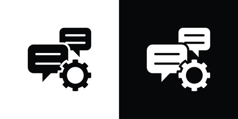 Conversation Icon Sheet Black And White