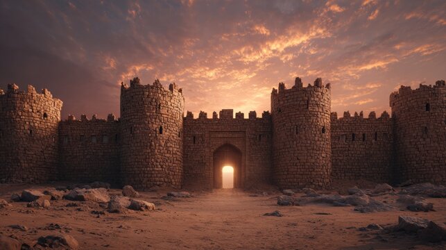 old castle or wall in good condition