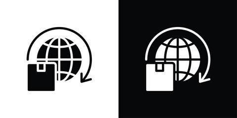 Distribution Icon Sheet Black And White