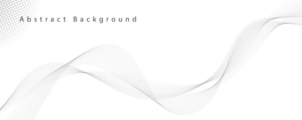 Smooth Grey Wavy Lines Abstract Composition