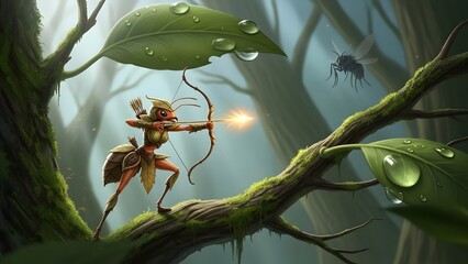 Fantasy Creature Hunting in Mystical Forest