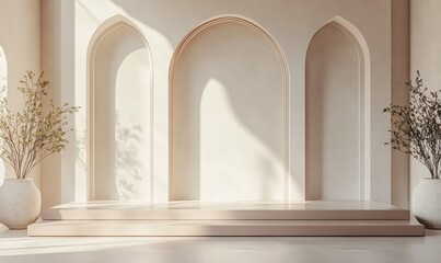 Minimalist Islamic Ramadan Background Smooth Color