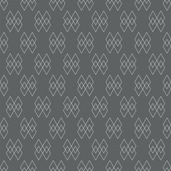 Seamless two-color geometric pattern in Moroccan oriental style lattice