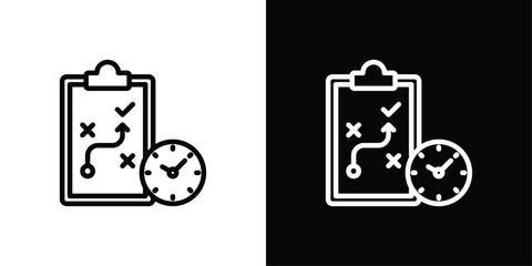 Planning Icon Sheet Black And White