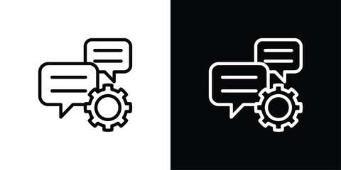 Conversation Icon Sheet Black And White