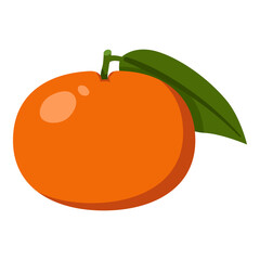 Vector Flat Design Icon - Tangerine