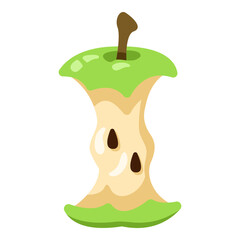 Vector Color Icon - Apple Core