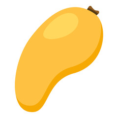 Vector Color Flat Design Icon - Mango Fruit