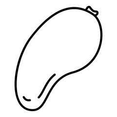 Vector Outline Icon Mango Fruit